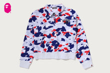 STA STRIKE CAMO POLO CROPPED CREWNECK SWEATSHIRT
