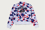 STA STRIKE CAMO POLO CROPPED CREWNECK SWEATSHIRT
