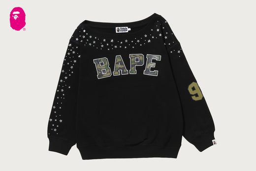 MULTI LOGO STUD DROP SHOULDER SWEATSHIRT