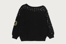 MULTI LOGO STUD DROP SHOULDER SWEATSHIRT