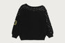 MULTI LOGO STUD DROP SHOULDER SWEATSHIRT