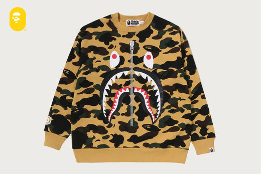 1ST CAMO SHARK RELAXED FIT CREWNECK SWEATSHIRT