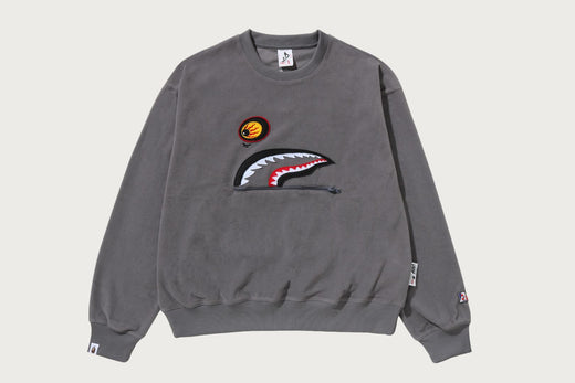 【BAPE BY KAZUKI KURAISHI】 SHARK PACKABLE FLEECE CREW