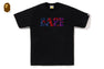 COLOR CAMO CRAZY BAPE LOGO TEE
