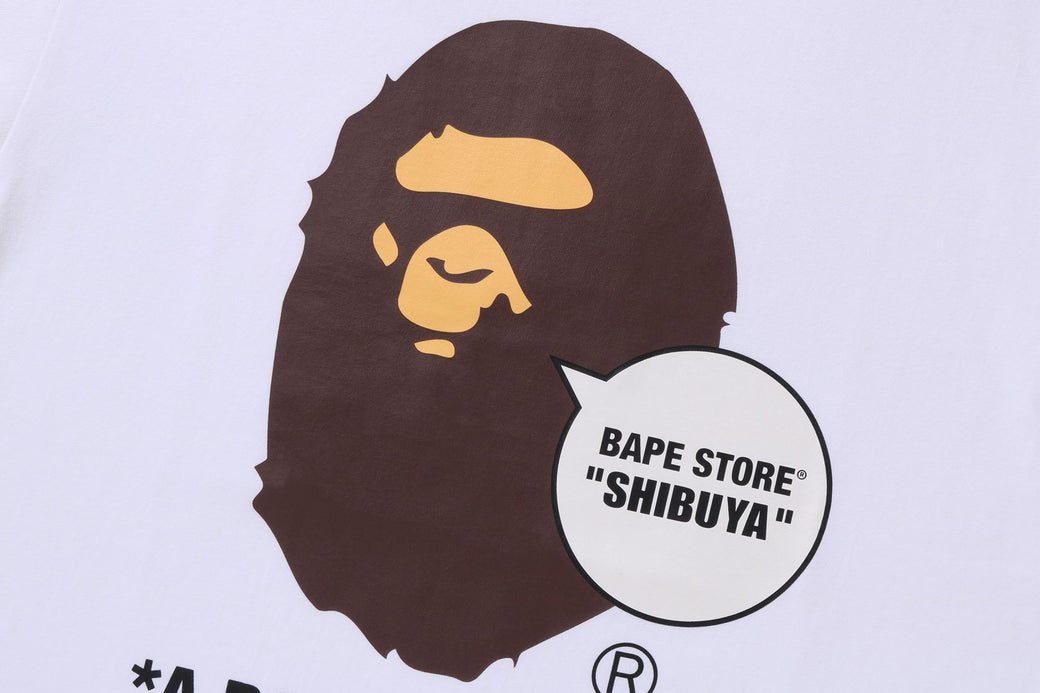 BAPE STORE SHIBUYA APE HEAD TEE | bape.com