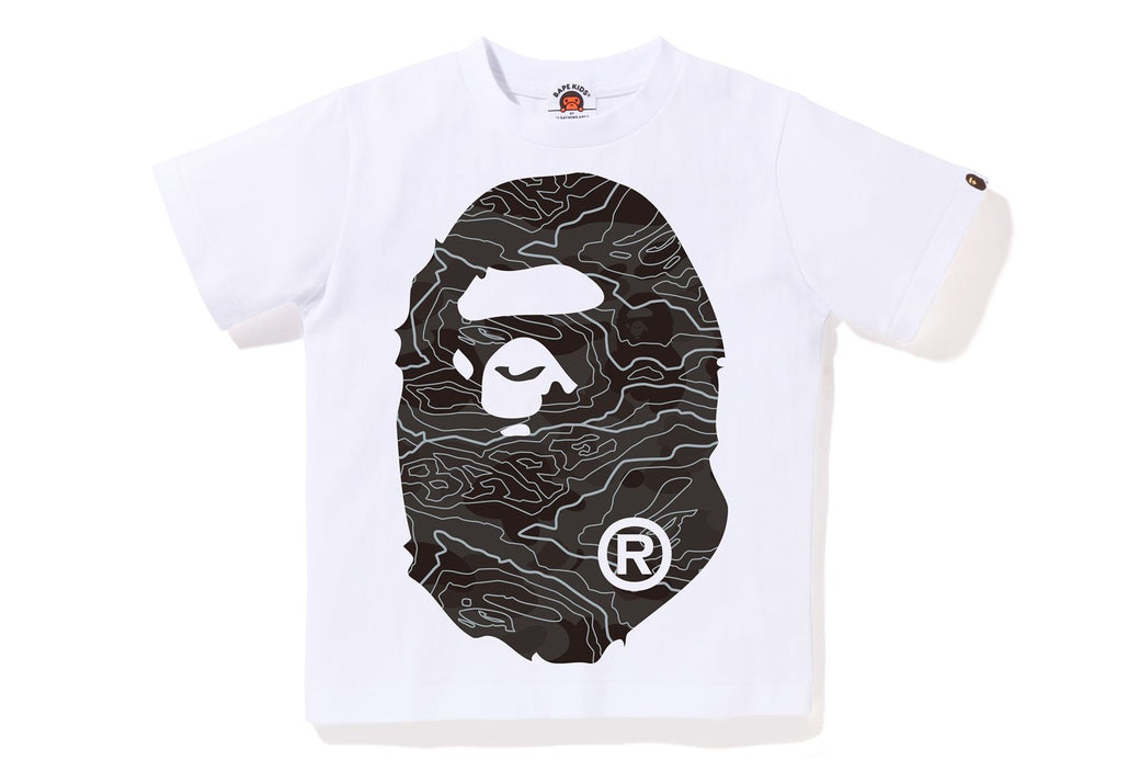 LAYERED LINE CAMO BIG APE HEAD TEE | bape.com