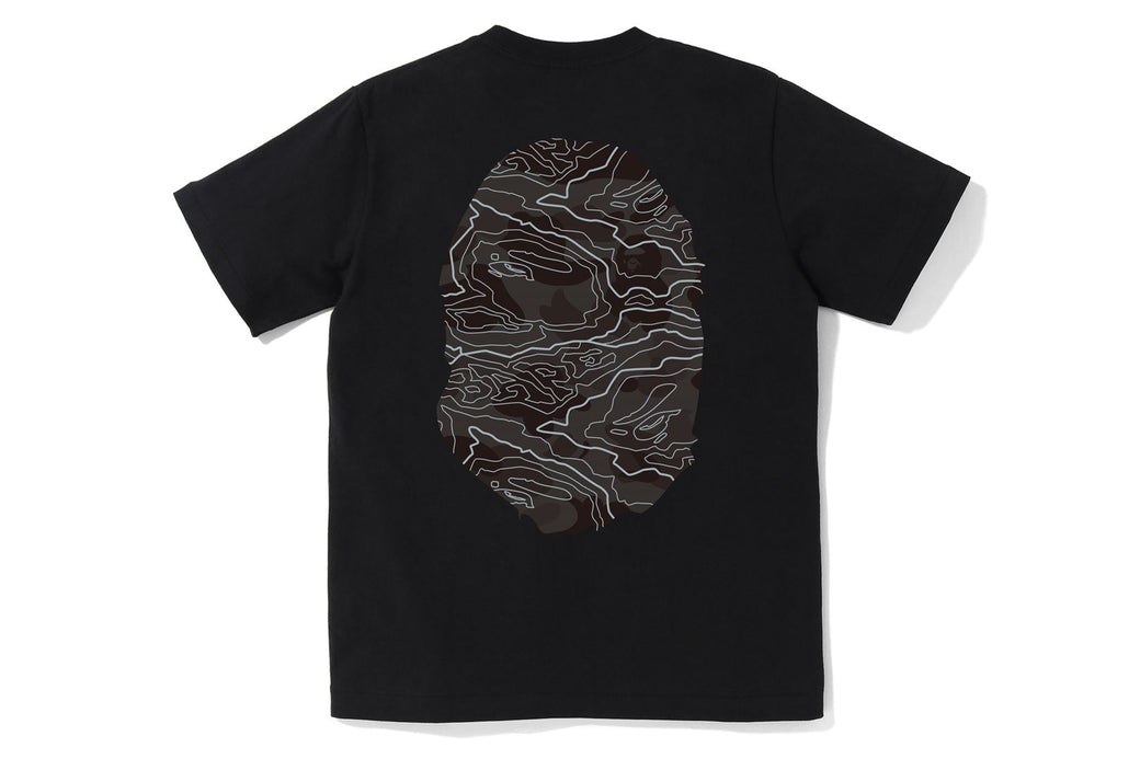 LAYERED LINE CAMO BIG APE HEAD TEE | bape.com