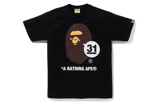 A BATHING APE 31ST ANNIV. APE HEAD TEE