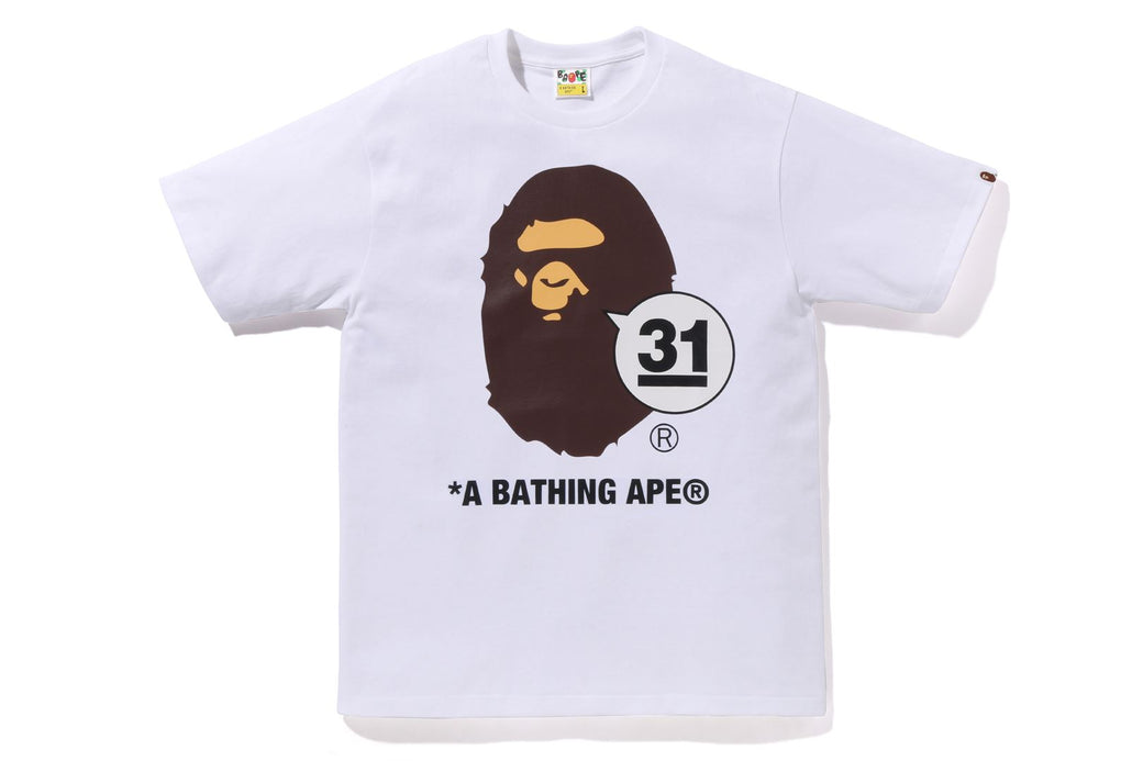 A BATHING APE 31ST ANNIV. APE HEAD TEE | bape.com