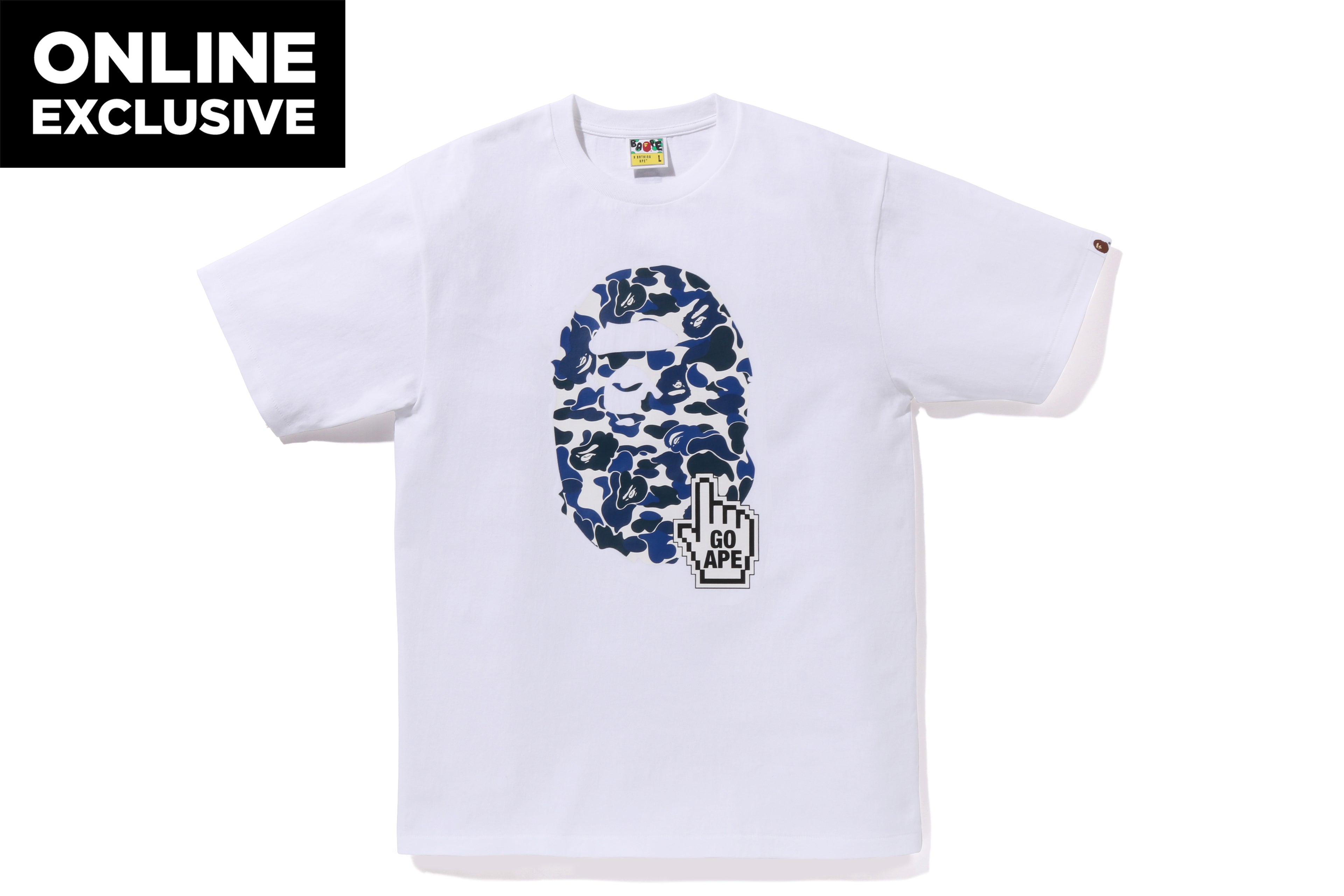 エイプ　S Tシャツ カモフラ　ロゴ APE Tシャツ　定価13200 JAPAN BIG APE HEAD CITY TEE（Tシャツ/カットソー）｜A BATHING
