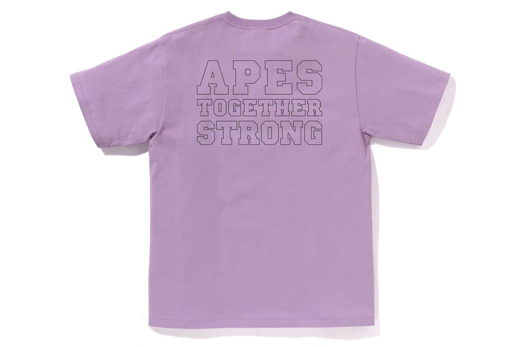 BAPE by A 2024 Bathing Ape Bicolor College Pink T-shirt