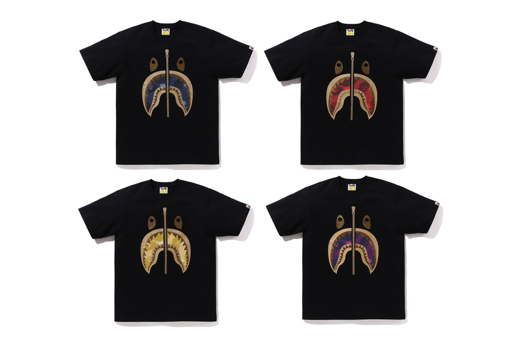 COLOR CAMO SHARK TEE | bape.com COLOR CAMO SHARK TEE | bape.com