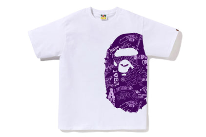 HAND DRAW PATTERN SIDE BIG APE HEAD TEE