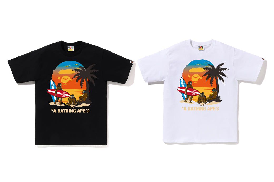 SUNSET BEACH APE HEAD TEE | bape.com