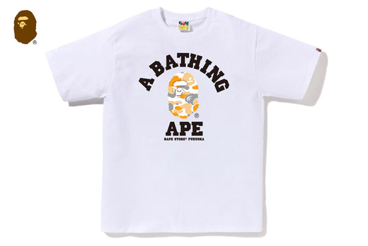 BAPE STORE FUKUOKA CAMO COLLEGE TEE