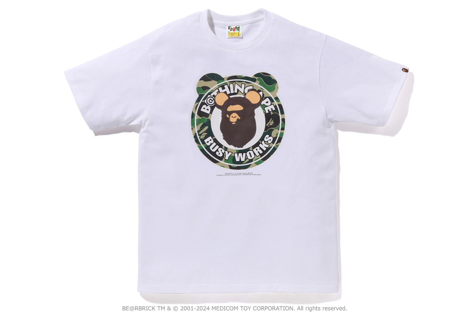 Bape Style R BAPE X MEDICOM TOY 】ABC CAMO BE@R BUSY WORKS TEE | bape.com