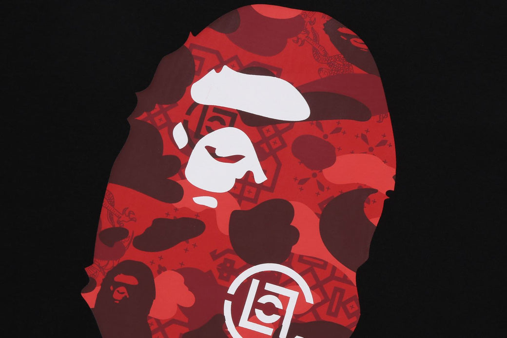 BAPE X CLOT 】CAMO BIG APE HEAD RELAXED FIT TEE | bape.com