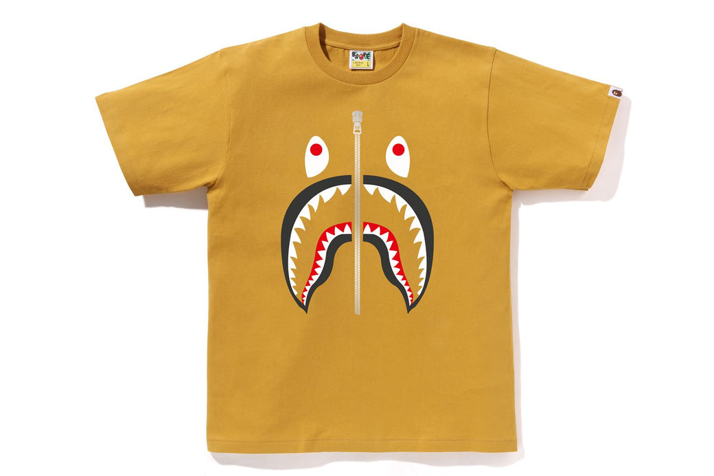 Bape A Bathing Ape Yellow Shark Face Zipper Tee T buy Shirt Size Large L Baby Milo