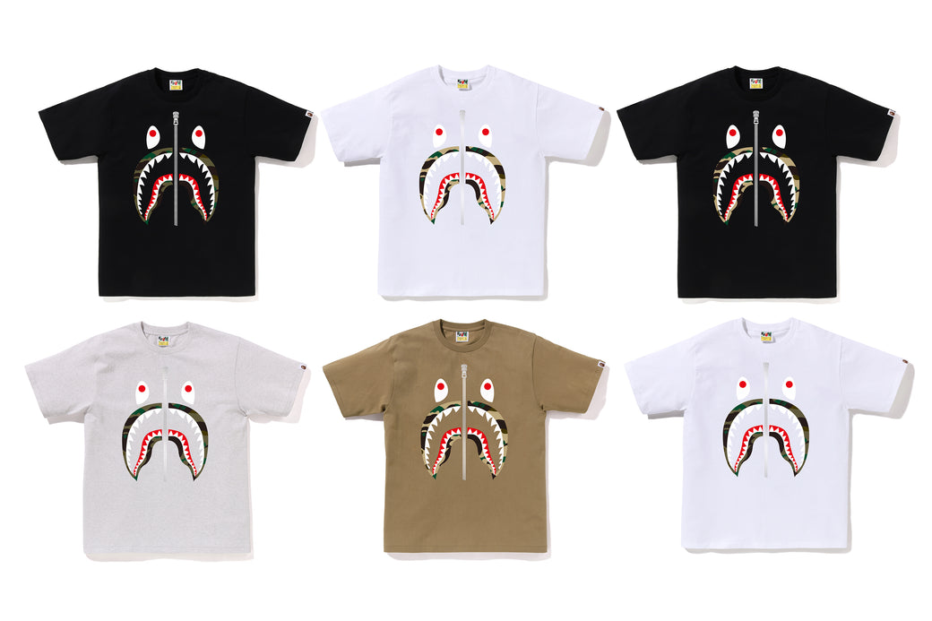 Bape first camo shark tee online