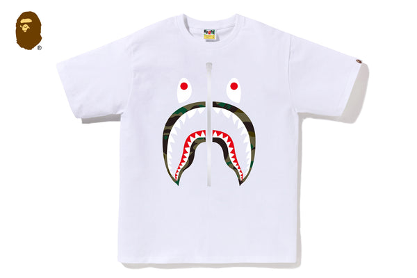 1ST CAMO SHARK TEE | bape.com