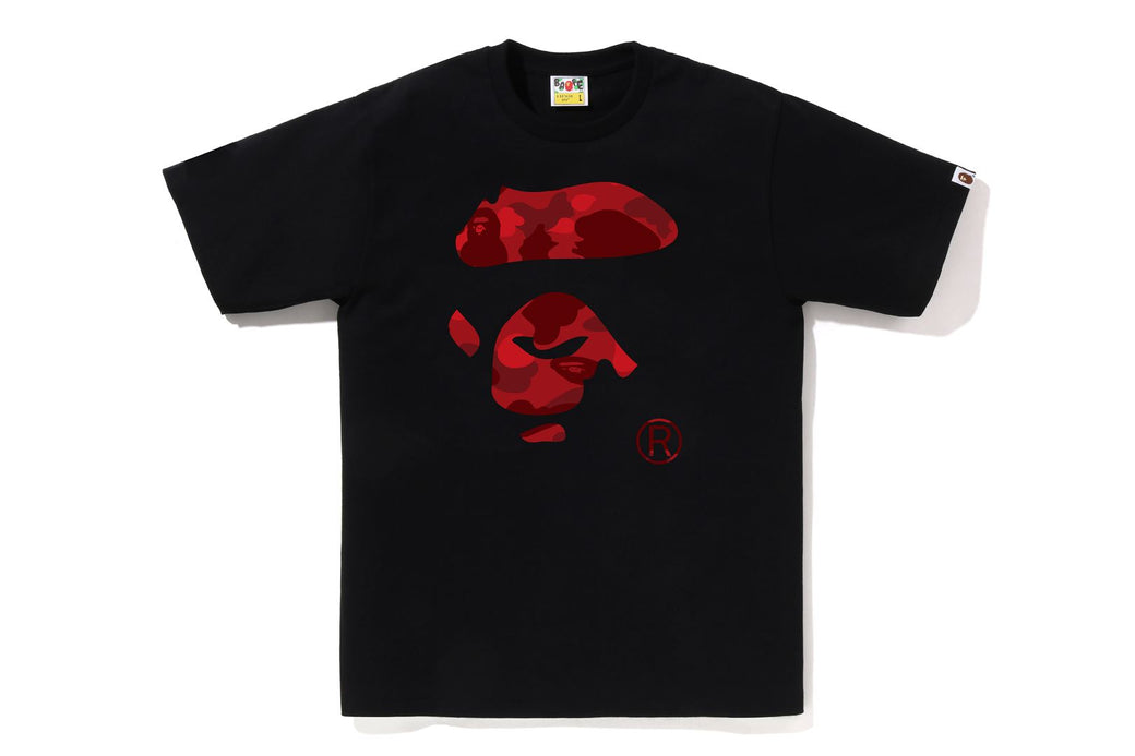 COLOR CAMO APE FACE TEE bape