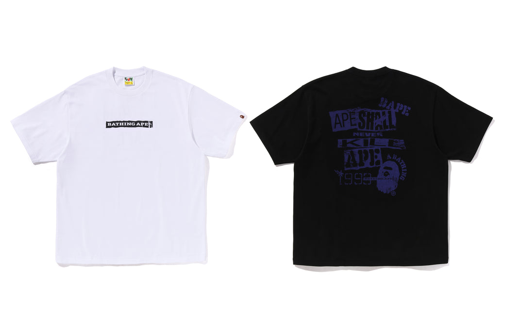 SCREEN PRINT STENCIL LOGO RELAXED FIT TEE | bape.com