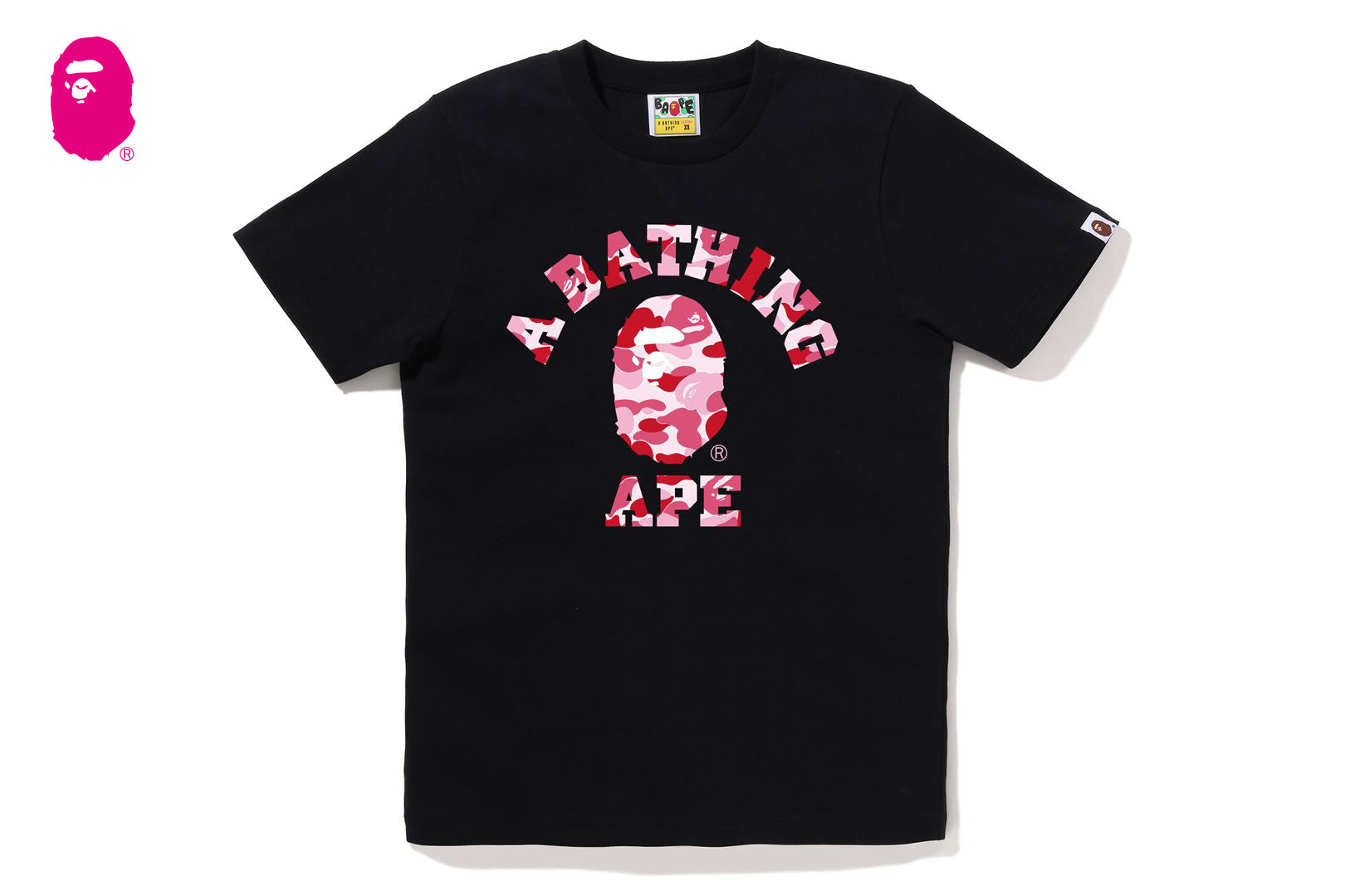 A BATHING APE Ladies' ABC CAMO COLLEGE MINI TEE