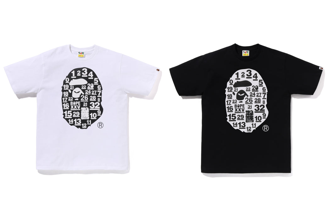 A BATHING APE 32ND ANNIV. BIG APE HEAD TEE | bape.com