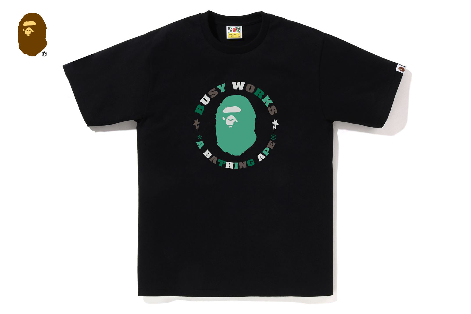 【A BATHING APE】COLORS BUSY WORKS STA TEE 要在庫確認 001TEL301020_BLK_A.jpg?v=