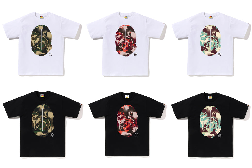MAP CAMO APE HEAD SHARK TEE | bape.com