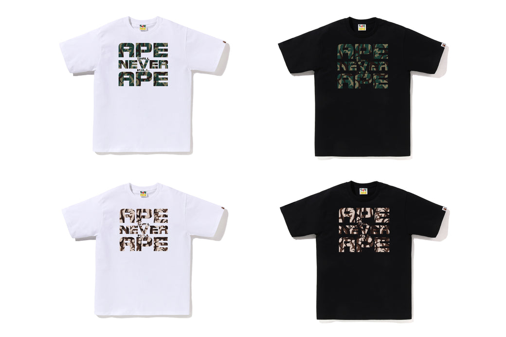 TRIAL CAMO ASNKA TEE | bape.com