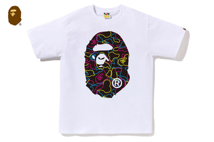 NEON CAMO BIG APE HEAD TEE