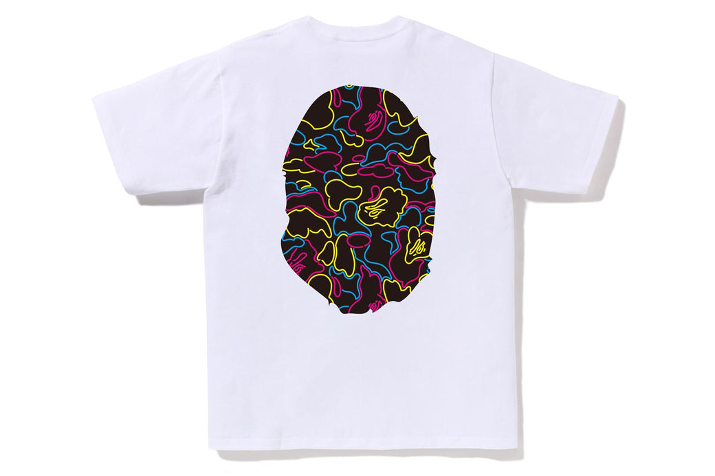 すぐ届く【A BATHING APE】Tシャツ NEON CAMO BIG APE HEAD NEON CAMO BIG APE HEAD TEE | bape.com