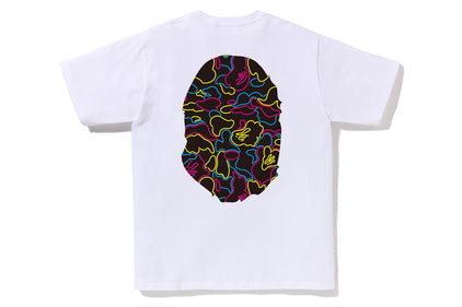 NEON CAMO BIG APE HEAD TEE