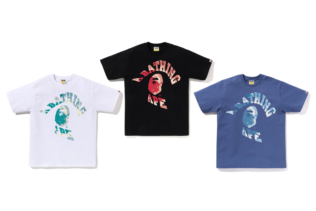 TIE DYE TWIST COLLEGE TEE | bape.com