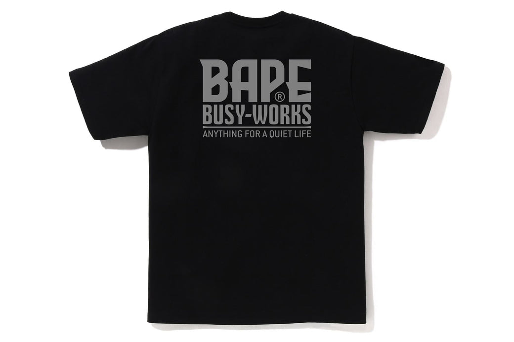 ◆BAPE◆ Reflector Equipment Logo T-Shirt M BLACK 001TEL3010 A BATHING APE® Reflector Equipment Center Logo Tee | Bape