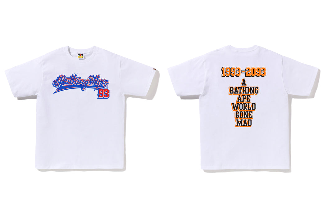 NEW【A BATHING APE】BASEBALL LOGO TEE Tシャツ T-shirts A BATHING APE Varsity Baseball Logo Tee White