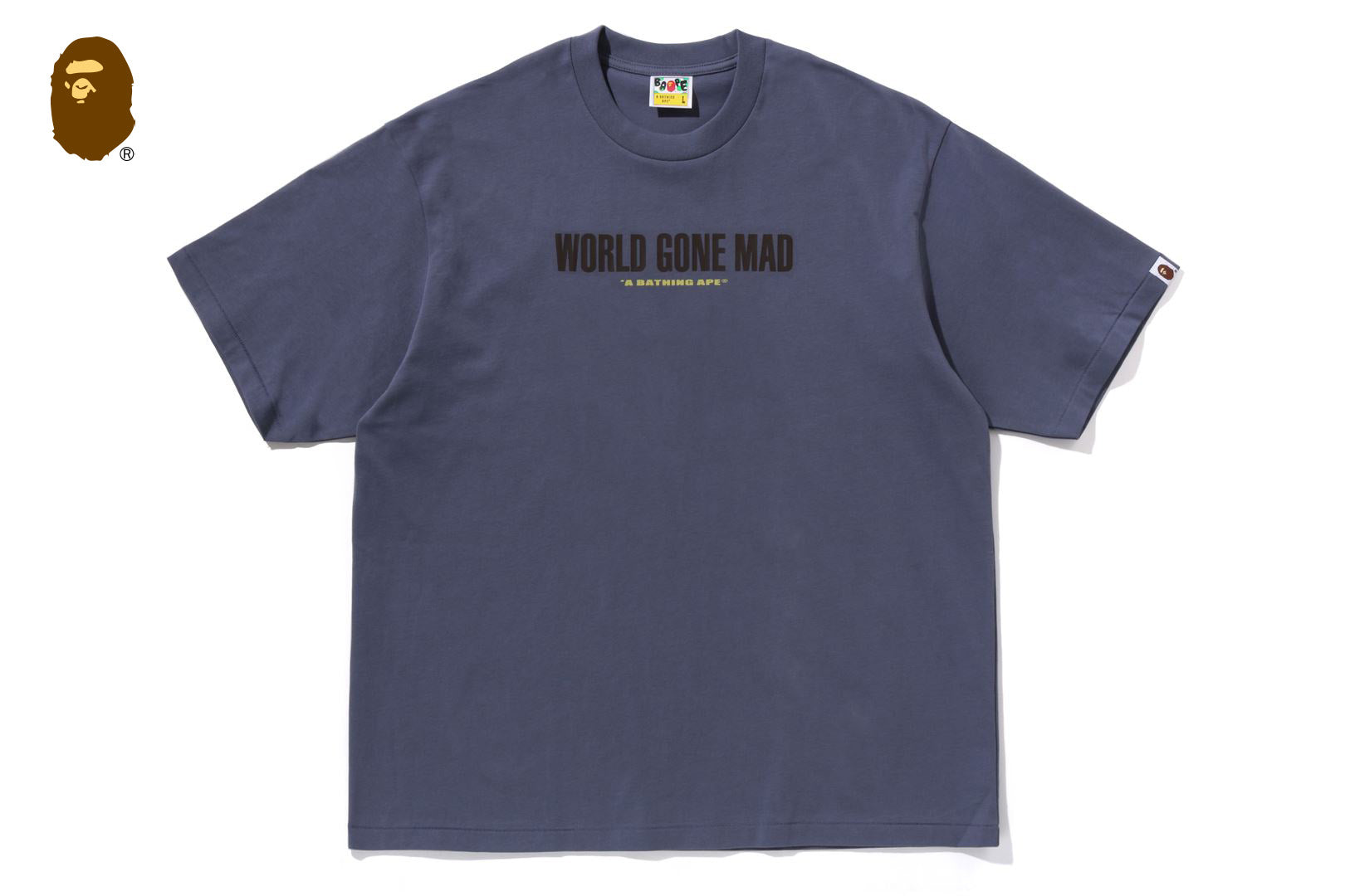 HEAVY WASHED LOGO RELAXED FIT TEE | bape.com
