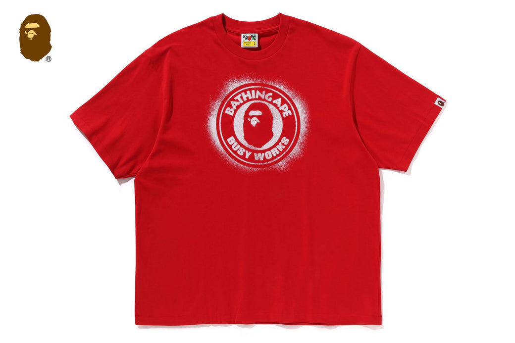 すぐ届く【A BATHING APE】人気 BUSY WORKS RELAXED FIT TEE SPRAY PRINT BUSY WORKS RELAXED FIT TEE | bape.com