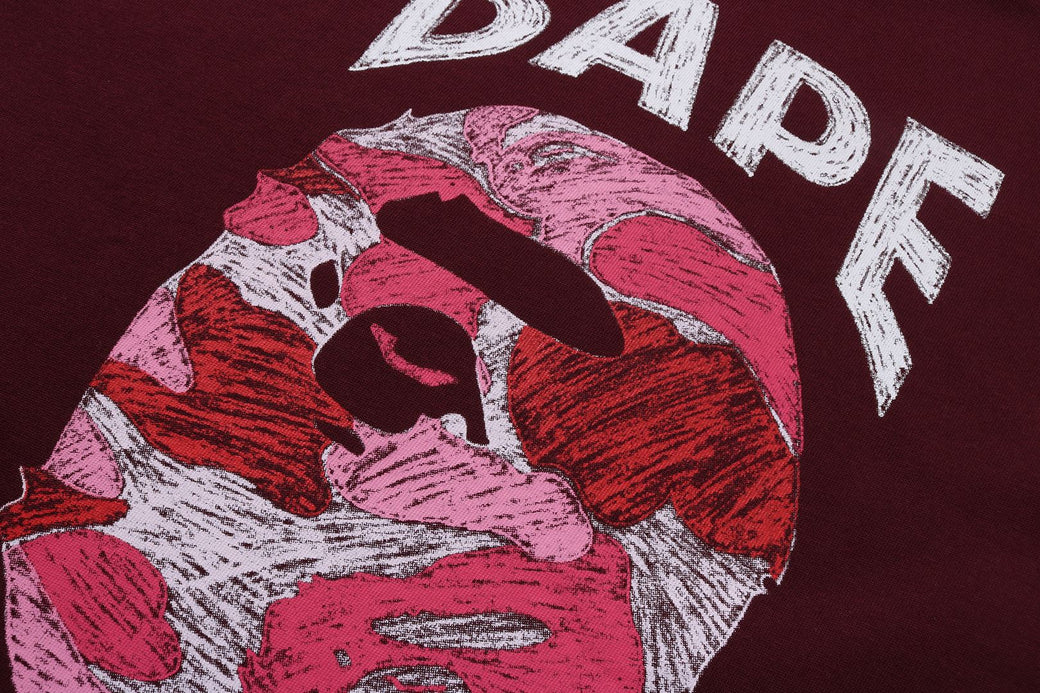 ABC CAMO HAND DRAW APE HEAD RELAXED FIT TEE | bape.com