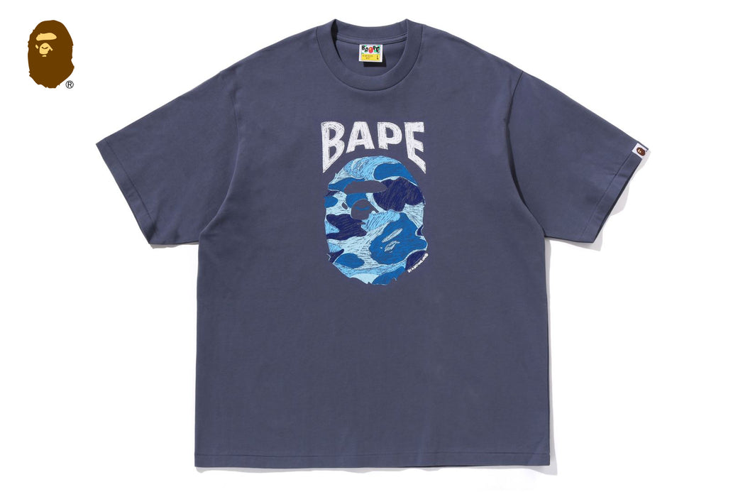 すぐ届く【BAPE】VACATION PATTERN APE HEAD RELAXED FIT TEE ABC CAMO HAND DRAW APE HEAD RELAXED FIT TEE | bape.com