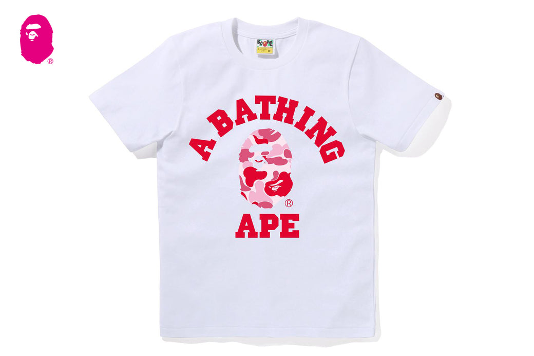 A BATHING APE Ladies' ABC CAMO COLLEGE MINI TEE