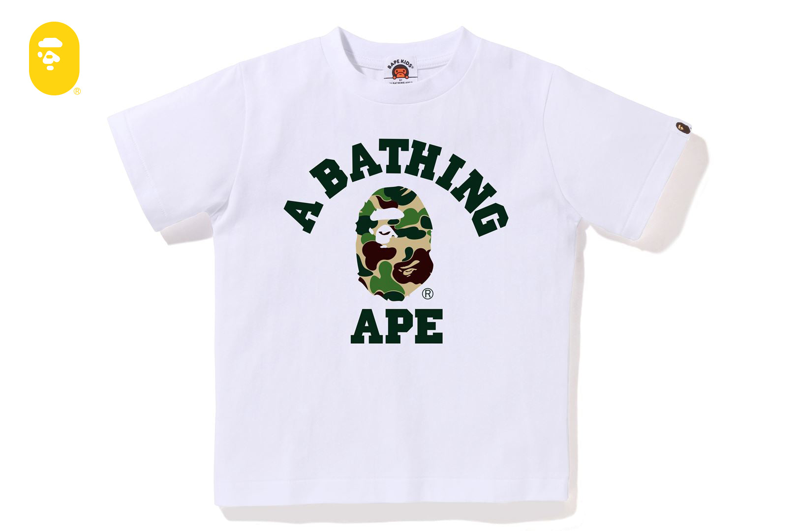 【A BATHING APE】 ABC CAMO COLLEGE TEE BKXGR 要在庫確認 ABC CAMO COLLEGE TEE | bape.com