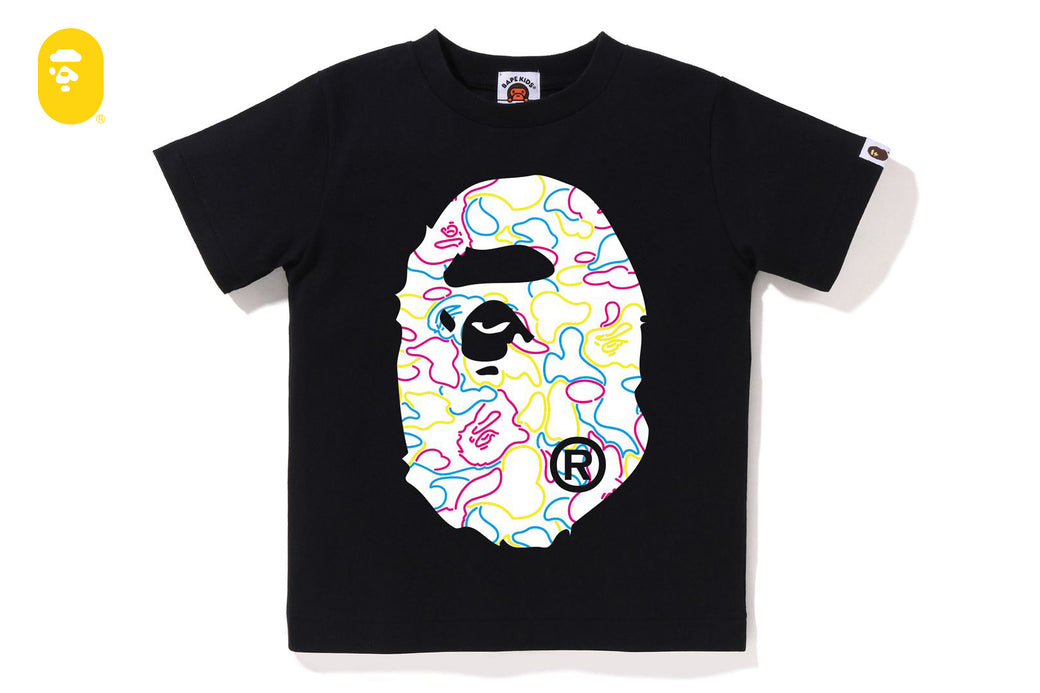 NEON CAMO BIG APE HEAD TEE | bape.com