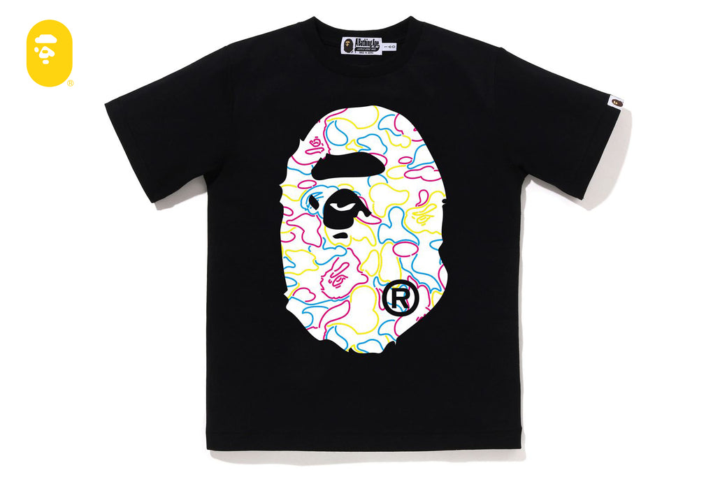 NEON CAMO BIG APE HEAD TEE | bape.com