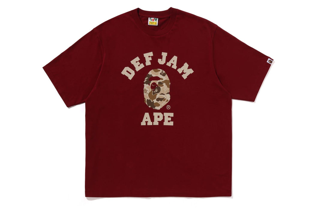 BAPE X DEF JAM 】CAMO COLLEGE RELAXED FIT TEE | bape.com