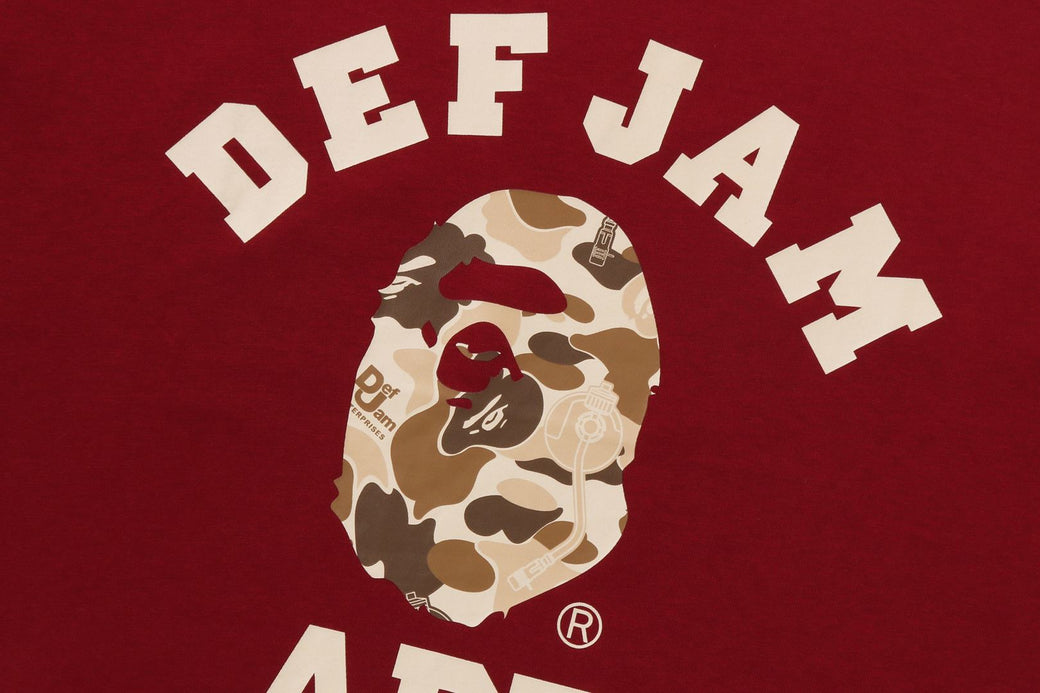 BAPE X DEF JAM 】CAMO COLLEGE RELAXED FIT TEE | bape.com