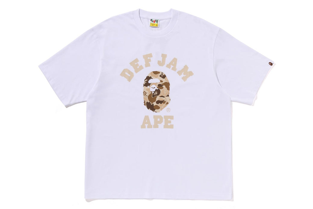 BAPE X DEF JAM 】CAMO COLLEGE RELAXED FIT TEE | bape.com
