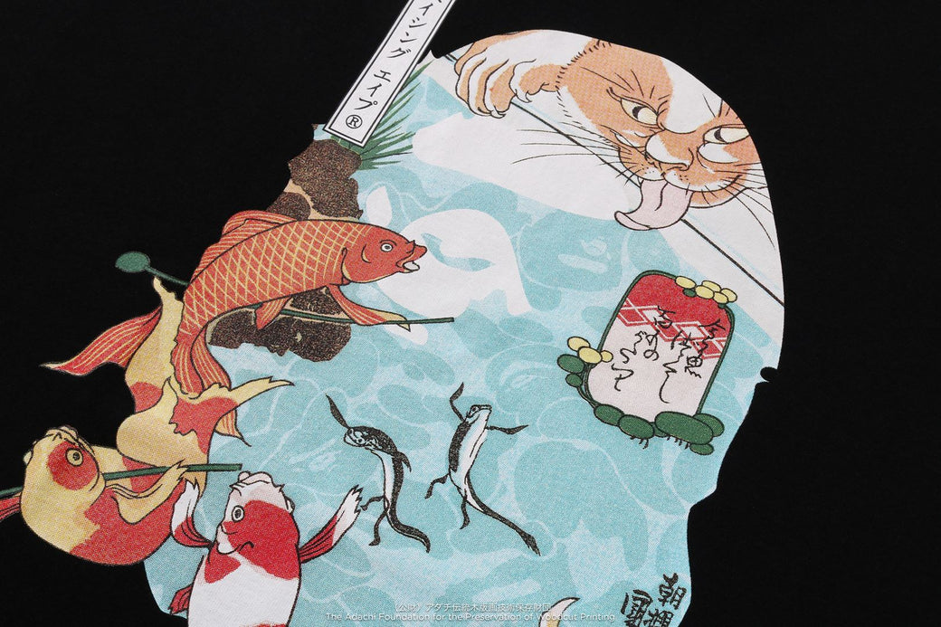 BAPE X UKIYO-E APE HEAD TEE #3 白 L 餓者髑髏
