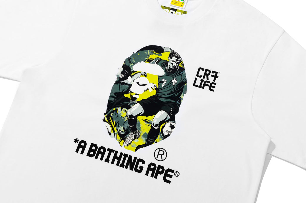 トップス A BATHING APE x CR7 Life Glaphic Relaxed BAPE x CR7 Life Comic Graphic A Bathing Ape Relaxed Fit Tee Black